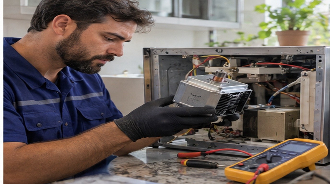 Conserto de micro-ondas em Blumenau‑SC: troca do magnetron