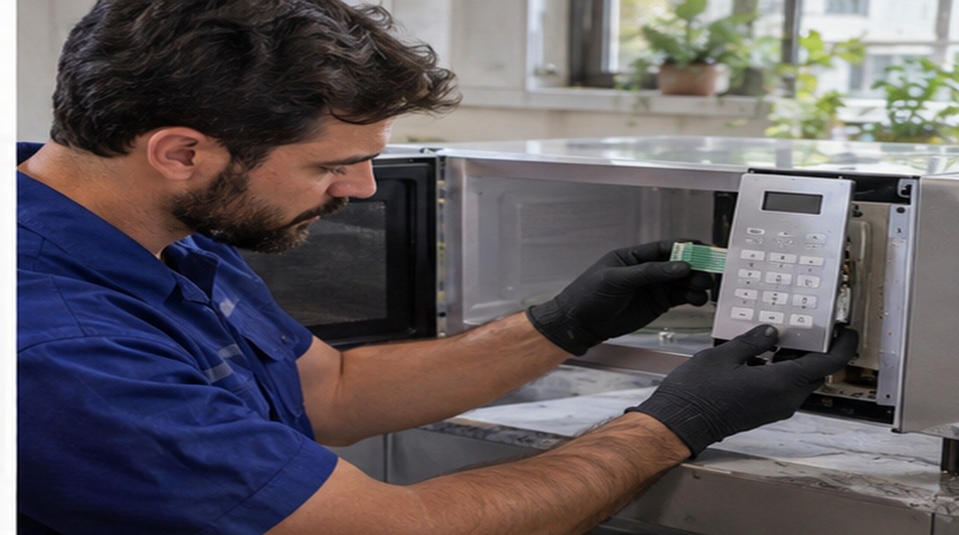 Conserto de micro-ondas em Blumenau‑SC: troca da membrana e do painel